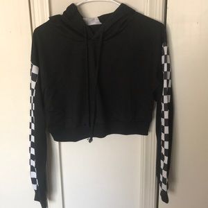 cropped sweatshirt